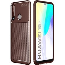 Apsuwa  Huawei Y6P Karbon Görünüm Negro Silikon Kılıf + Ekran Koruyucu Nano