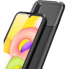 Apsuwa  Apsuwa Samsung Galaxy A01 Karbon Görünüm Negro Silikon Kılıf