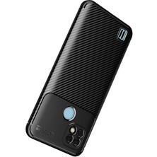 Apsuwa  Apsuwa Realme C21 Karbon Görünüm Negro Silikon Kılıf + Ekran Koruyucu Nano