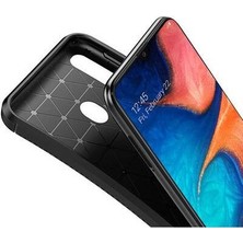 Apsuwa  Apsuwa Samsung Galaxy A20 Karbon Görünüm Negro Silikon Kılıf