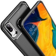 Apsuwa  Apsuwa Samsung Galaxy A30 Karbon Görünüm Negro Silikon Kılıf