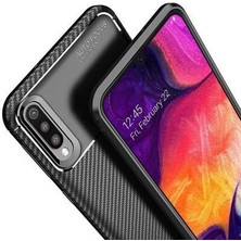 Apsuwa  Apsuwa Samsung Galaxy A30S Karbon Görünüm Negro Silikon Kılıf