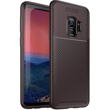 Apsuwa  Apsuwa Samsung Galaxy S9 Karbon Görünüm Negro Silikon Kılıf + Ekran Koruyucu Nano