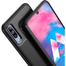 Apsuwa  Apsuwa Samsung Galaxy M30 Karbon Görünüm Negro Silikon Kılıf