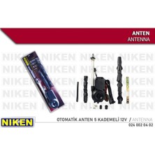 Niken 12V Otomatik Anten 5 Kademeli 12 Adaptörlü