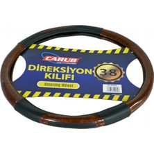 Carub Direksiyon Kılıfı 38 cm Maun-Siyah BR1840930