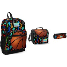 Coral High Basketbolcu Temalı Erkek İlkokul Çanta Seti 3'lü Set