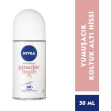 NIVEA Kadın Roll On Deodorant Powder Touch 50ml;Ter ve Ter Kokusuna Karşı 48 Saat Anti-perspirant ;Kaolin Pudra İçeriği ile Hızlı Kuruma