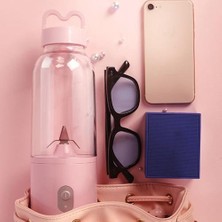 Xinh Mini Taşınabilir Elektrikli Meyve Sıkacağı Kişisel Suyu Kupası Şarj Küçük Smoothie Maker Blender Mutfak Mikser Makinesi Home | Sıkacaklar (Pembe)(Yurt Dışından)