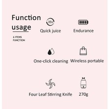 Xinh Taşınabilir Elektrik Sıkacağı Ev Sıkacağı Fincan Blender Meyve USB Şarj Mini Smoothie Blender Sıkacağı Tavşan Şekli | Sıkacaklar (Beyaz)