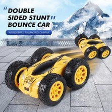 Xinh 2.4g 4ch Uzaktan Kumanda Araba Drift Çift Taraflı Sıçrama Dublör Araba Kaya Paletli Rulo Araba 360 Derece Çevirme Çocuklar Robot Rc Araba Oyuncaklar | Rc Arabalar (Sarı)