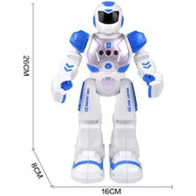 Xinh (Büyük Boy 26 Cm) Rc Uzaktan Kumanda Robot Akıllı Eylem Yürüyüş Sing Dans Figure Jest Sensörü Oyuncaklar Hediye Çocuklar Için | Rc Robot (Mavi)