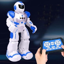 Xinh (Büyük Boy 26 Cm) Rc Uzaktan Kumanda Robot Akıllı Eylem Yürüyüş Sing Dans Figure Jest Sensörü Oyuncaklar Hediye Çocuklar Için | Rc Robot (Mavi)