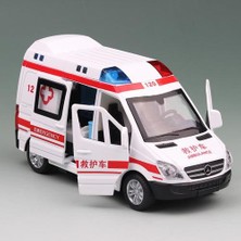 Xinh Yüksek Simülasyon 1/32 Diecast Model Oyuncak Araba Ambulans Metal Alaşım Geri Çekin Arabalar Oyuncaklar Araçlar Çocuklar Için Hediyeler | Diecasts oyuncak Araçlar