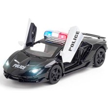 Xinh 1/32 Alaşım Döküm LP770 4 Polis Modeli Supercar Oyuncak Araç Ses Işık Geri Çekin Spor Araba Oyuncaklar Çocuklar Için Çocuklar Için(Yurt Dışından)