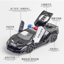 Xinh 1/32 Alaşım Döküm LP770 4 Polis Modeli Supercar Oyuncak Araç Ses Işık Geri Çekin Spor Araba Oyuncaklar Çocuklar Için Çocuklar Için(Yurt Dışından)