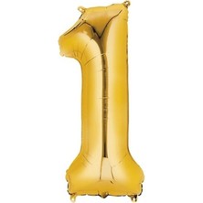 My Party Ready 1 Rakam Gold Renk Folyo Balon 40 cm