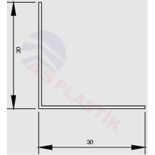 As Plastik 30*30 Pvc Köşebent Beyaz  4 mt