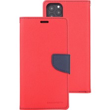 Zhkj Shop iPhone 12 / 12 Pro Için Flip Deri Kılıf - Kırmızı (Yurt Dışından)