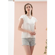 English Home Spring Flower Viskon Kadın Pijama Takımı L Mavi