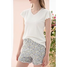 English Home Spring Flower Viskon Kadın Pijama Takımı L Mavi