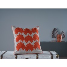 Doqu Home Pandora Dekoratif Kırlent 50 x 50 cm Nilüfer Kiremit