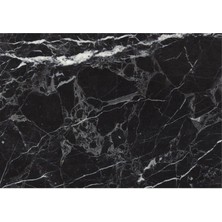 River World  Siyah Renkte 5 Metre 60 cm Ebatında Su Geçirmez Yapışkanlı Mermer Deseni Olan Masa Tezgah Mutfak Folyo Sticker