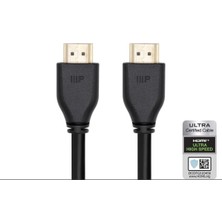 Monoprice 8k Sertifikalı Ultra Yüksek Hızlı HDMI Kablosu - HDMI 2.1 | 8K@60Hz | 48GB/SN | Cl2 Duvar Içi Dereceli | 28-30AWG | Siyah 28/3m