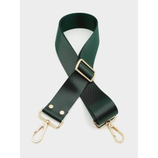 Angel Çanta Aksesuar Polyester Kolon 120X4 cm Ördek Yeşili Light Gold Metalli