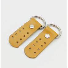 Angel Çanta Aksesuar Gerçek Deri Hardal Sapucu (Böce) Gümüş Metalli