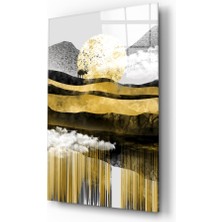 Insigne Soyut Cam Tablo - 72X46 cm