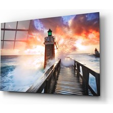Insigne Deniz Feneri Cam Tablo - 72X46 cm