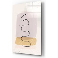 Insigne Soyut Şekiller Cam Tablo - 72X46 cm