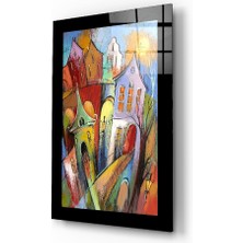Insigne Sevimli Şehir Cam Tablo - 72X46 cm