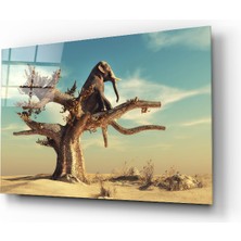 Insigne Düşünen Fil Cam Tablo - 72X46 cm