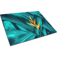 Insigne Tropik Yaprak Uv Baskılı Cam Kesme Tablası 35X25 cm