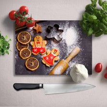 Insigne Kurabiye Adam Uv Baskılı Cam Kesme Tablası 35X25 cm
