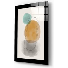 Insigne Soyut Sanat Cam Tablo - 72X46 cm