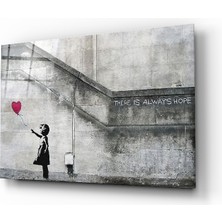 Insigne Uçan Kalp Cam Tablo - 72X46 cm