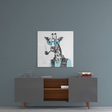 Insigne Bay Zürafa Cam Tablo - 60X60 cm