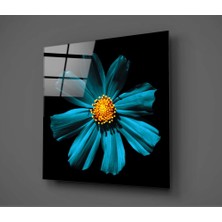 Insigne Yeşil Çiçek Cam Tablo - 60X60 cm