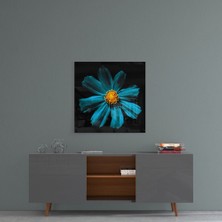 Insigne Yeşil Çiçek Cam Tablo - 60X60 cm
