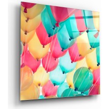 Insigne Balonlar Cam Tablo - 60X60 cm