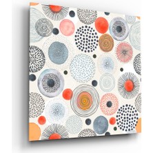 Insigne Noktadan Çiçeğe Cam Tablo - 40X40 cm