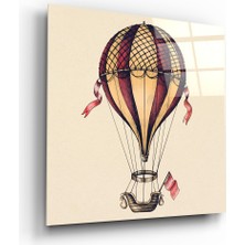 Insigne Özgürlüğe Doğru Balon Yolculuğu Cam Tablo - 40X40 cm