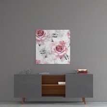 Insigne Pembe Gül Cam Tablo - 60X60 cm