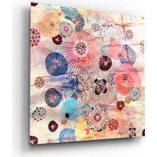 Insigne Alternatif Çiçekler Cam Tablo - 40X40 cm