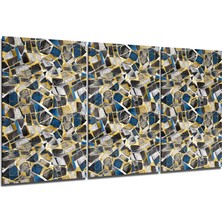 Insigne Renkli Şekiller Cam Tablo - 3 Adet 72X46 cm