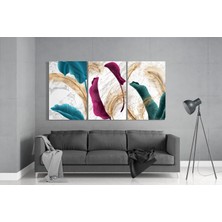 Insigne Soft Yapraklar Cam Tablo - 3 Adet 72X46 cm