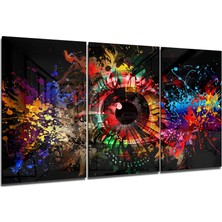 Insigne Gözümdeki Renkler Mega Cam Tablo - 3 Adet 72X46 cm